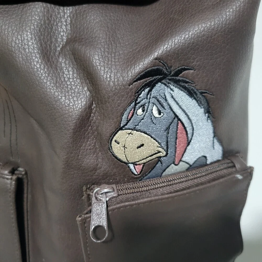 Disney Winnie the Pooh Tigger Eeyore Backpack Vintage Faux Leather Adjustable